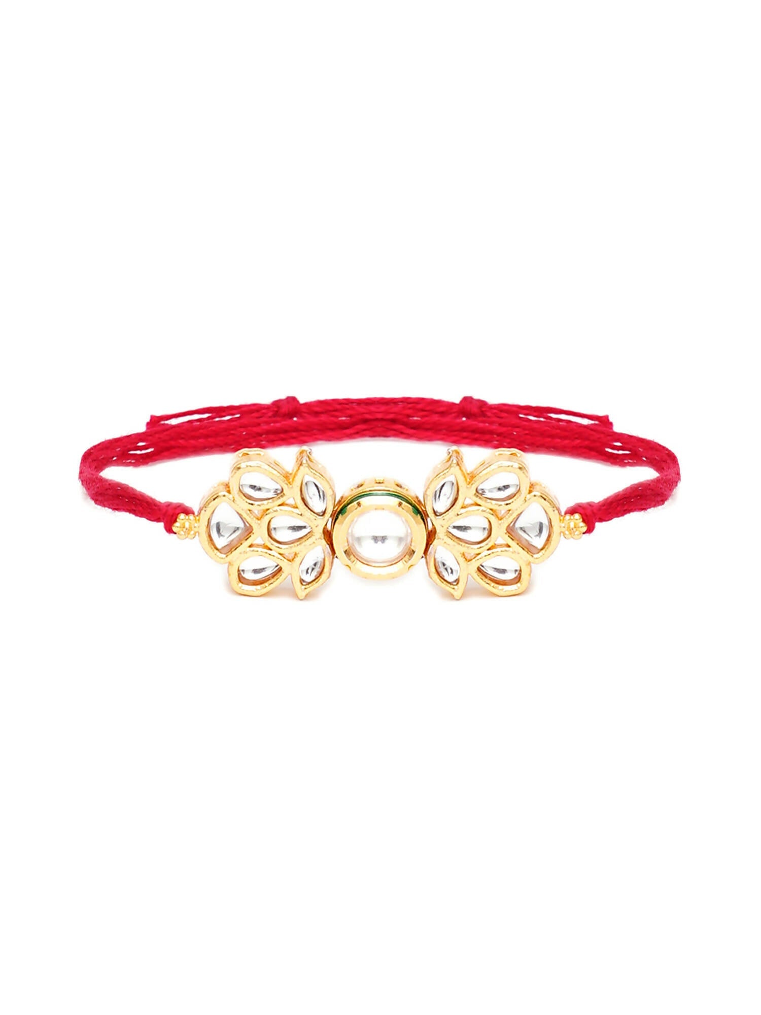 Designer kundan Rakhi - Ruby Raang
