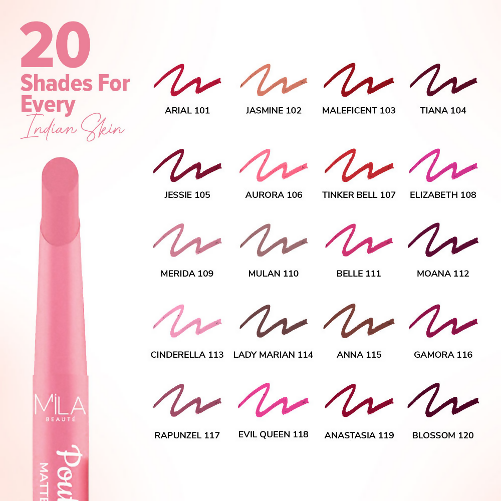 Mila Beaute Pout It Out Long Lasting & Matte Finish Lip Crayon Lipstick - Ariel