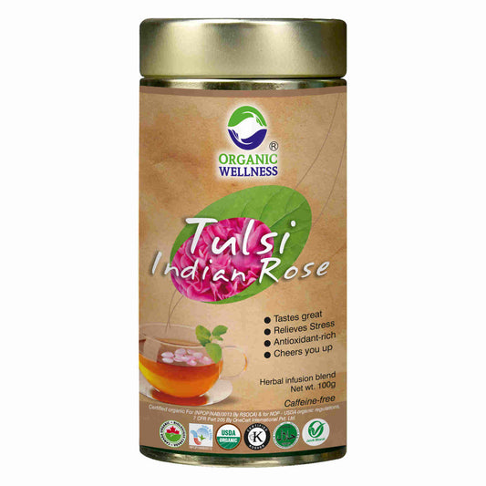 Organic Wellness Ow'Real Tulsi Indian Rose Tin Pack - Grab2buy