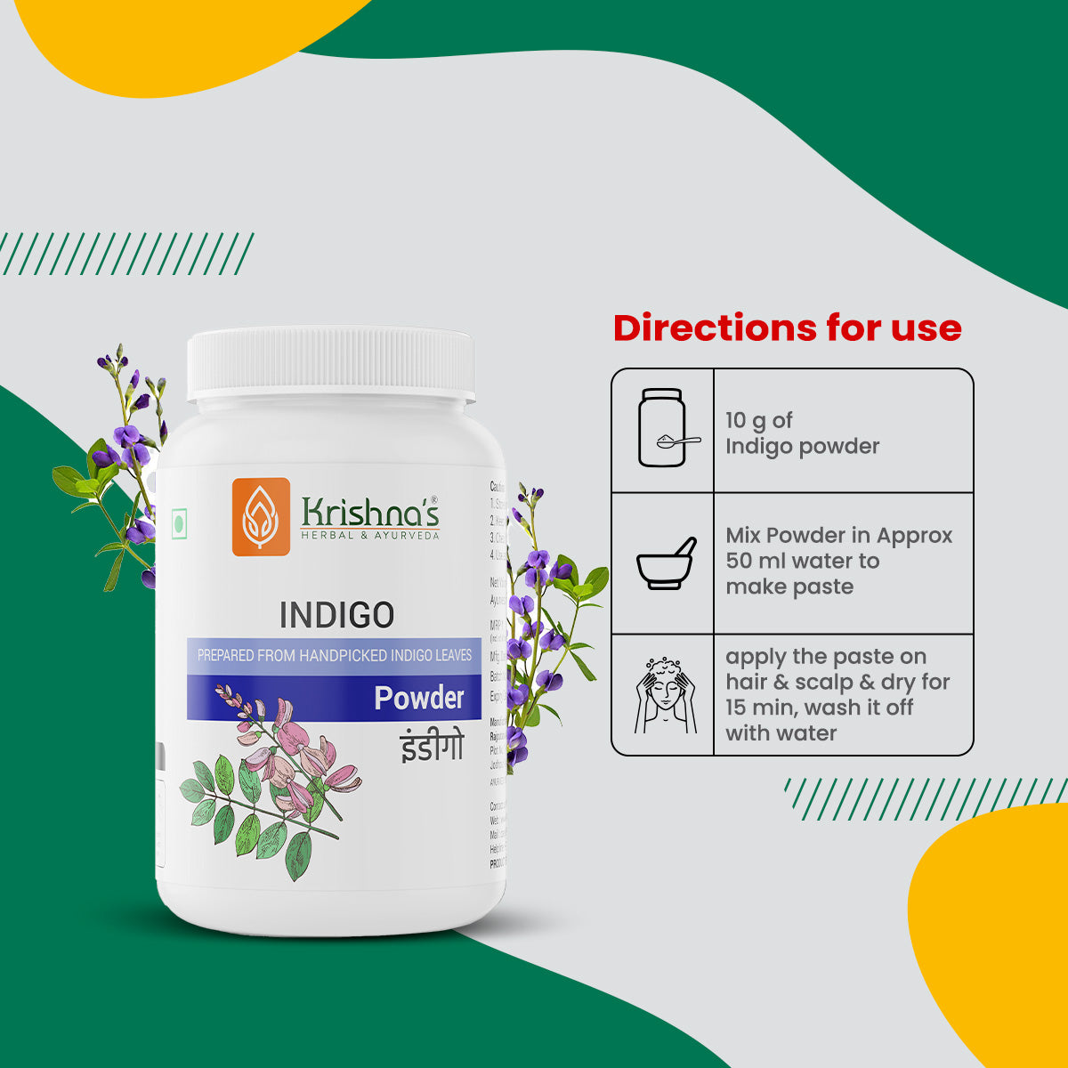 Krishna'S Herbal & Ayurveda Indigo Powder 