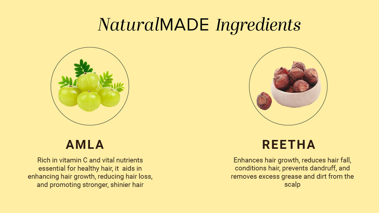 Khadi Natural Amla & Reetha Hair Cleanser & Conditioner Combo – Pack of 2 - 210ml Each 