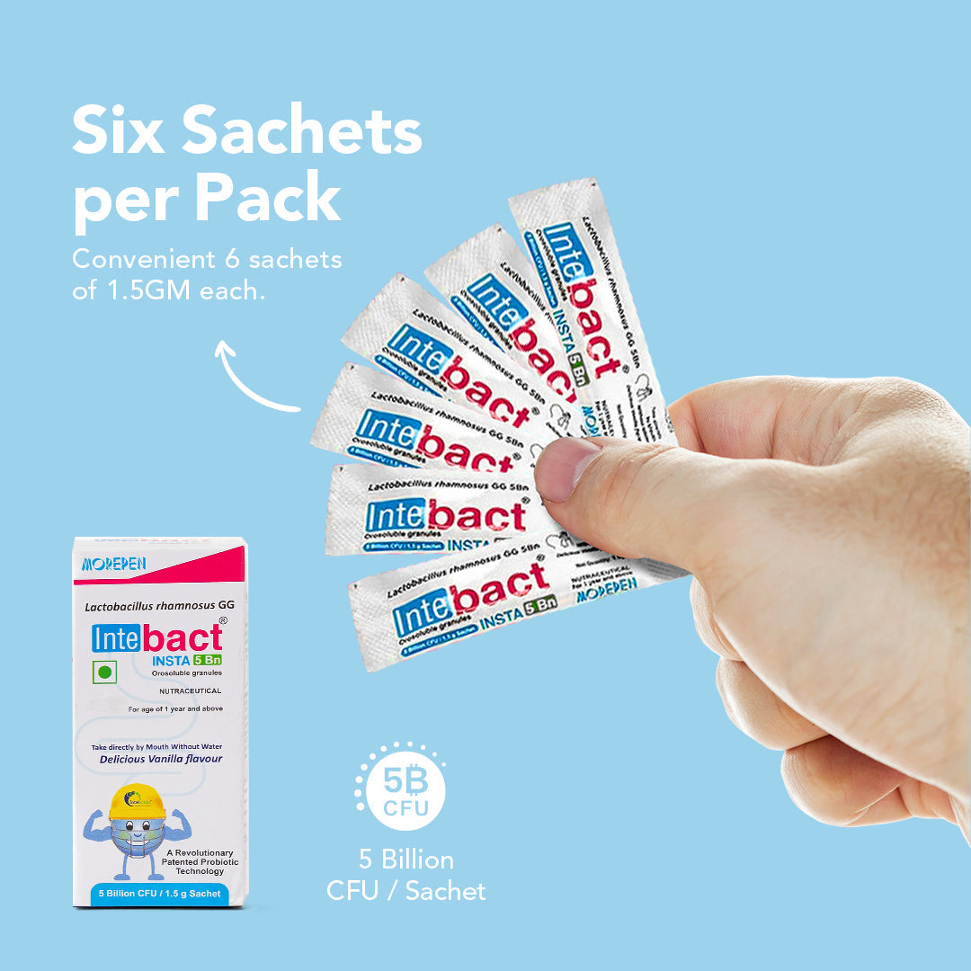 Dr Morpen Intebact Insta Probiotic 5Bn (1.5Gm) - 6 Sachets 