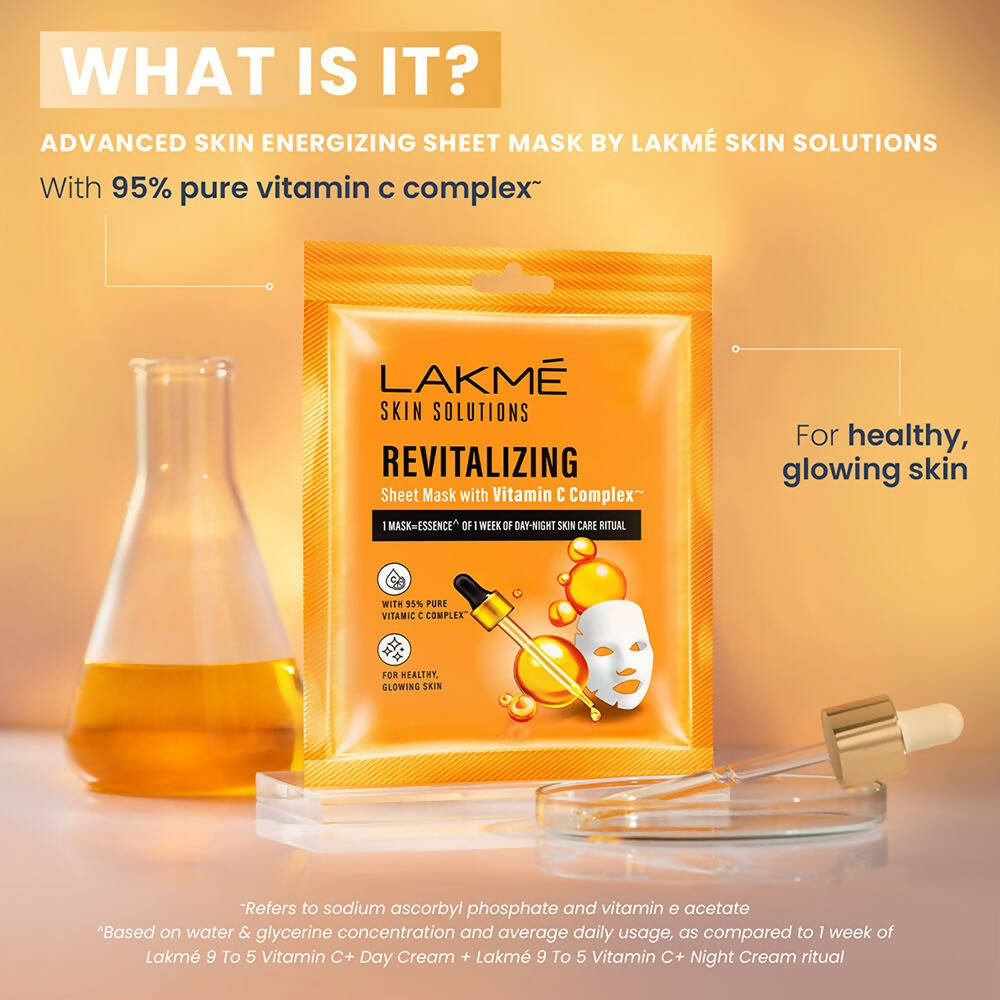 Lakme Skin Solutions Vitamin C - Revitalizing Sheet Mask 