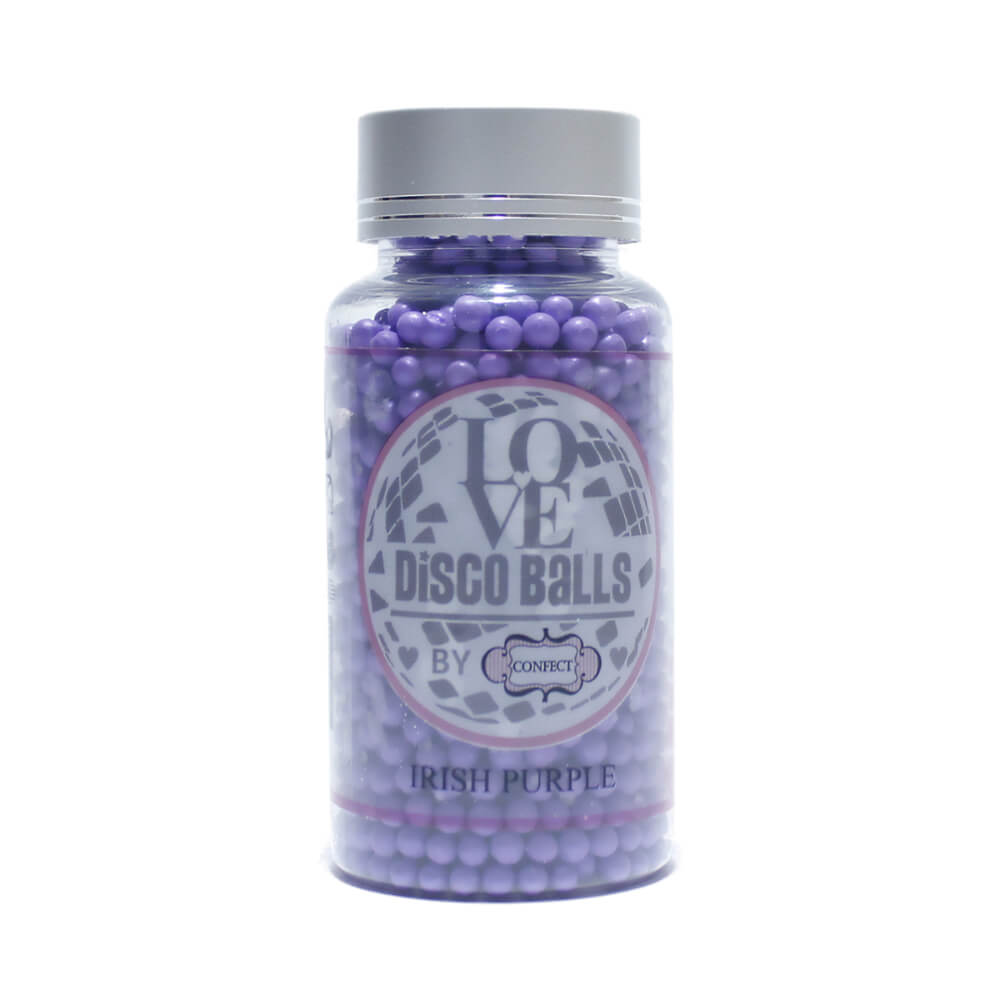 Confect Irish Purple Disco Balls Sprinkles 5 MM