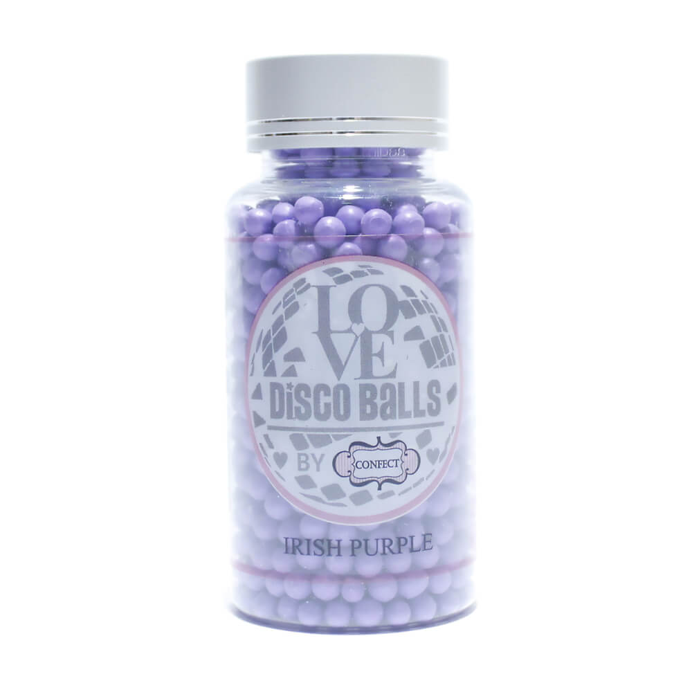Confect Irish Purple Disco Balls Sprinkles 6 MM