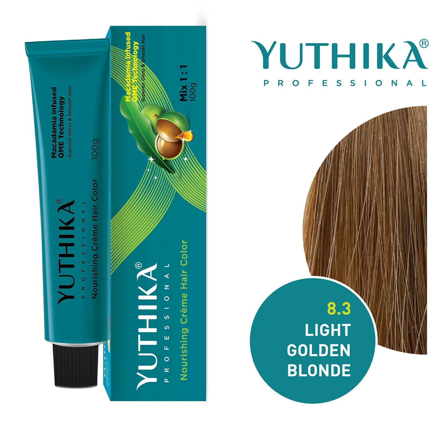 Yuthika Professional Creme Hair Colour - Light Golden Blonde  Grab2Buy Yuthika Grab2Buy