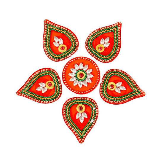 Kundan HandiKrafts Tilak Shaped Rangoli Pink (Baby) - Grab2buy