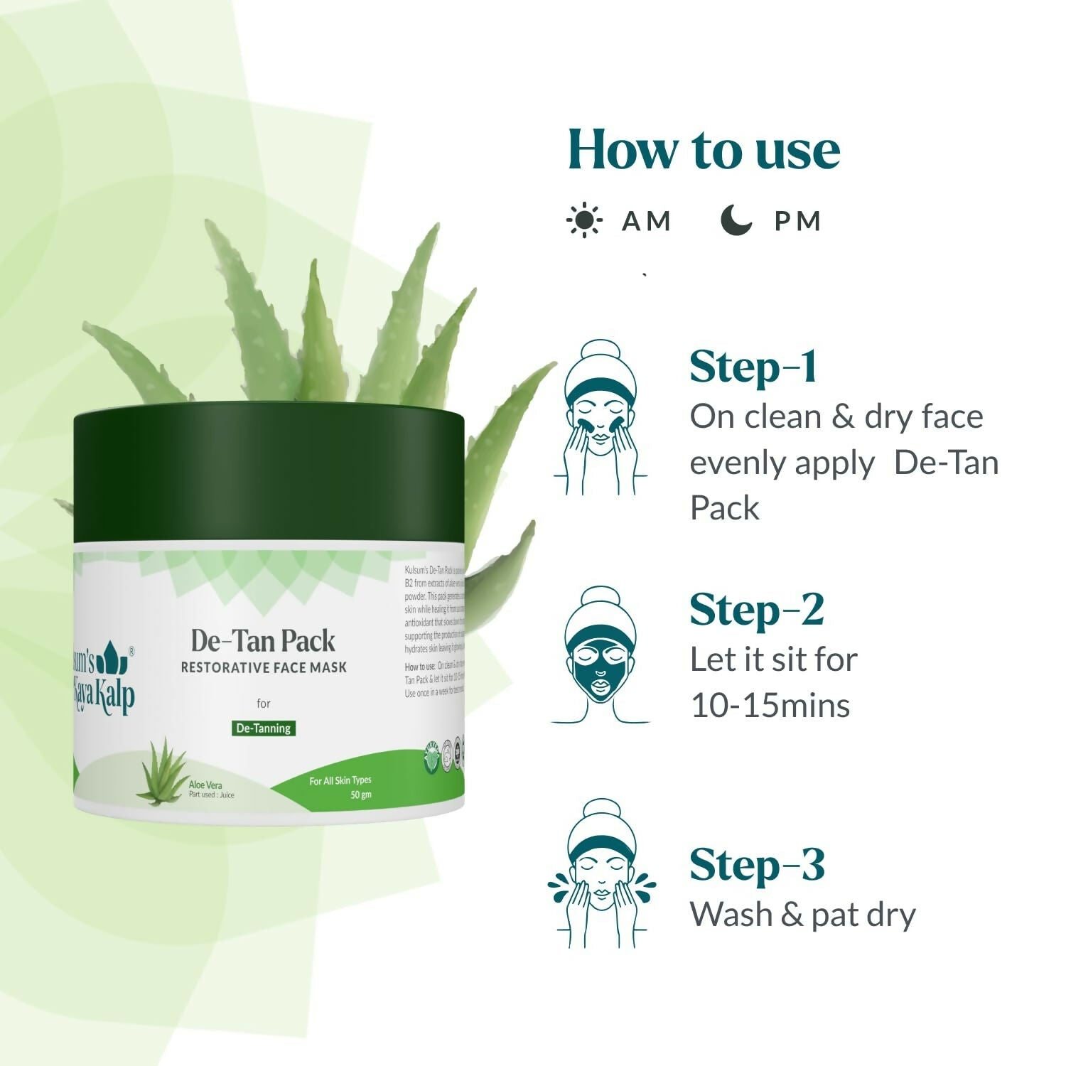 Kulsum's Kaya Kalp Herbals De-Tan Pack For De -Tanning 