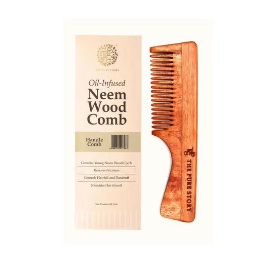 The Pure Story Oil Infused Neem Wood Handle Comb  Grab2Buy The Pure Story Grab2Buy