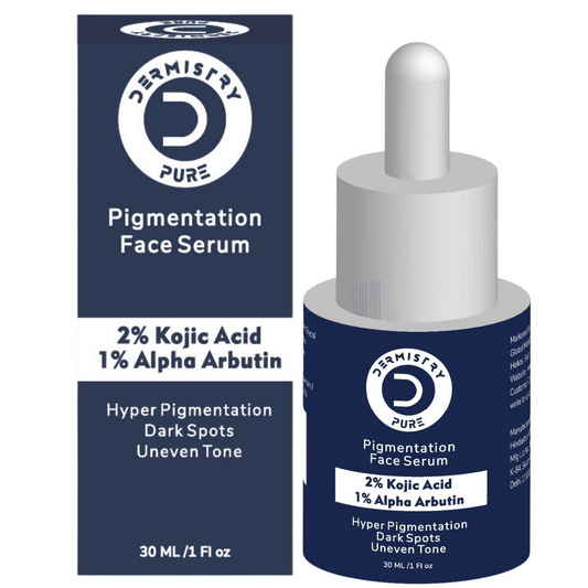 Dermistry 2% Kojic Acid 1% Alpha Arbutin Pigmentation Spots Removal Skin Brightening Face Serum 