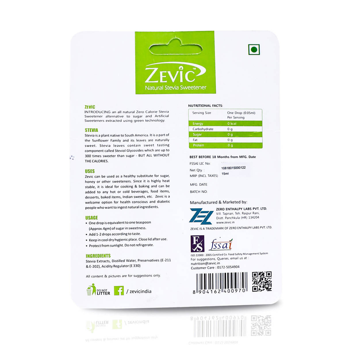 Zevic Stevia Zero Calorie Liquid 250 Drops  Grab2Buy Zevic Grab2Buy