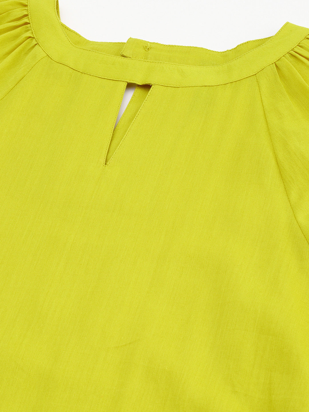 Janasya Women's Mustard Cotton Solid Drop-Waist Western Dress 