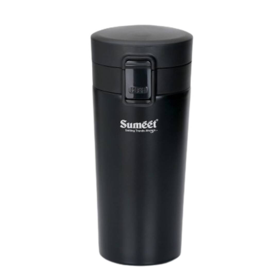 Sumeet Stainless Steel Vacuum Hot & Cold Tumbler - 350 ml (Black) | Grab2Buy