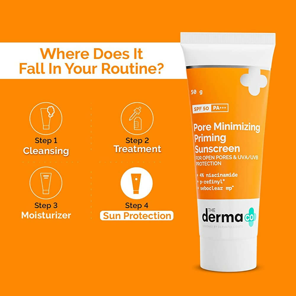 The Derma Co Pore Minimizing Priming Sunscreen With SPF 50  Grab2Buy The Derma Co Grab2Buy