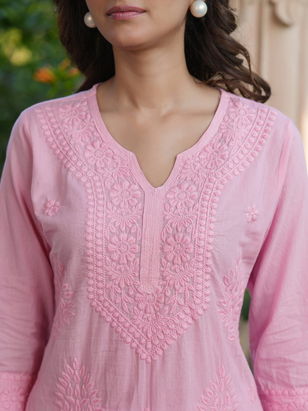Janasya Bright Cotton Ombre Straight Kurta 
