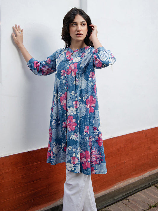 Janasya From Style Master Cotton Floral A-Line Tunic 