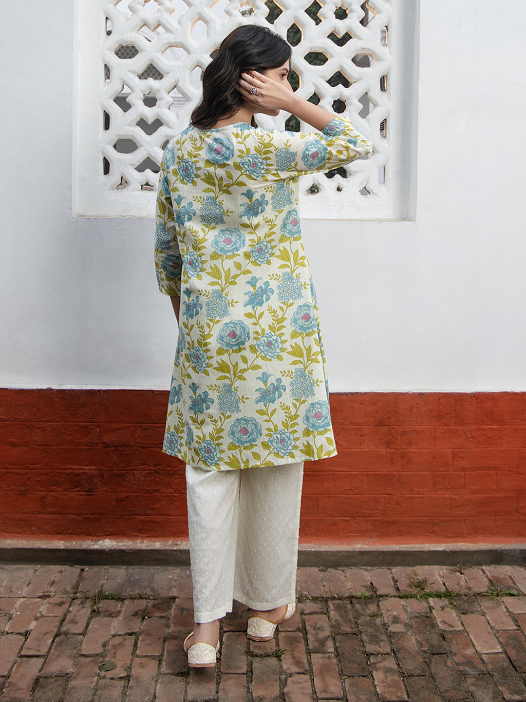 Janasya From Style Master Cotton Floral Regular Tunic 