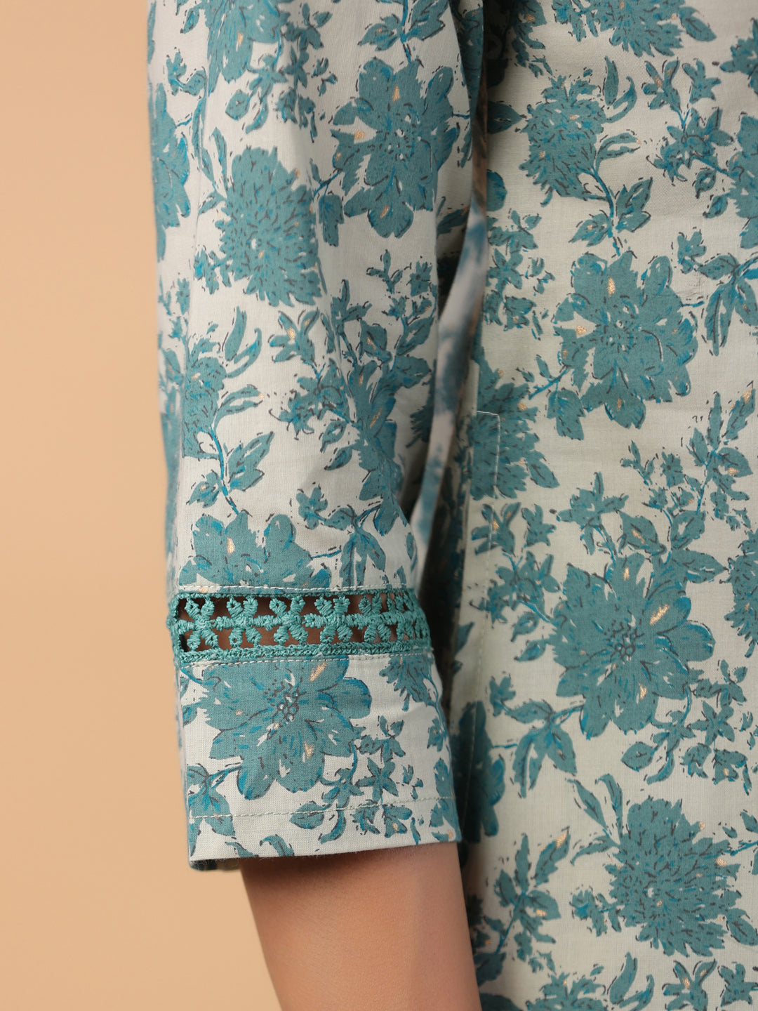 Janasya Sage Cambric Floral Tunic 