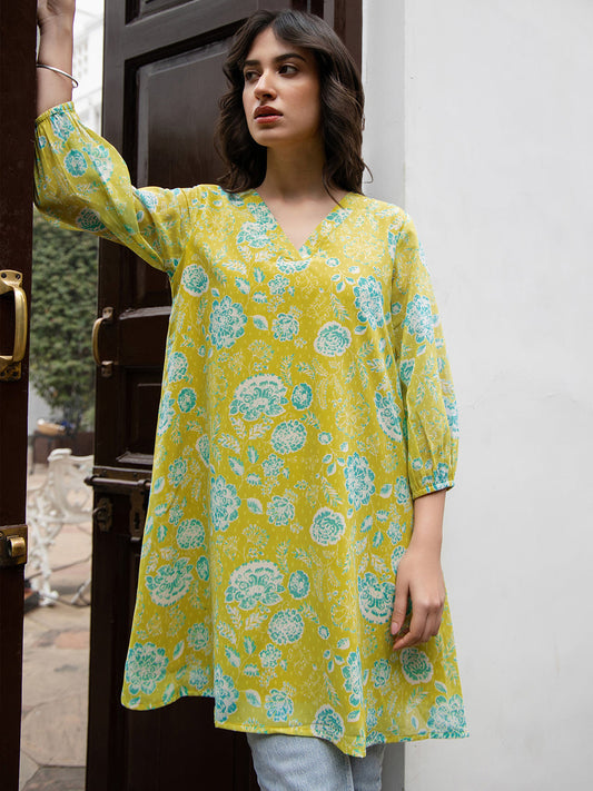 Janasya From Style Master Georgette Floral Regular Tunic 