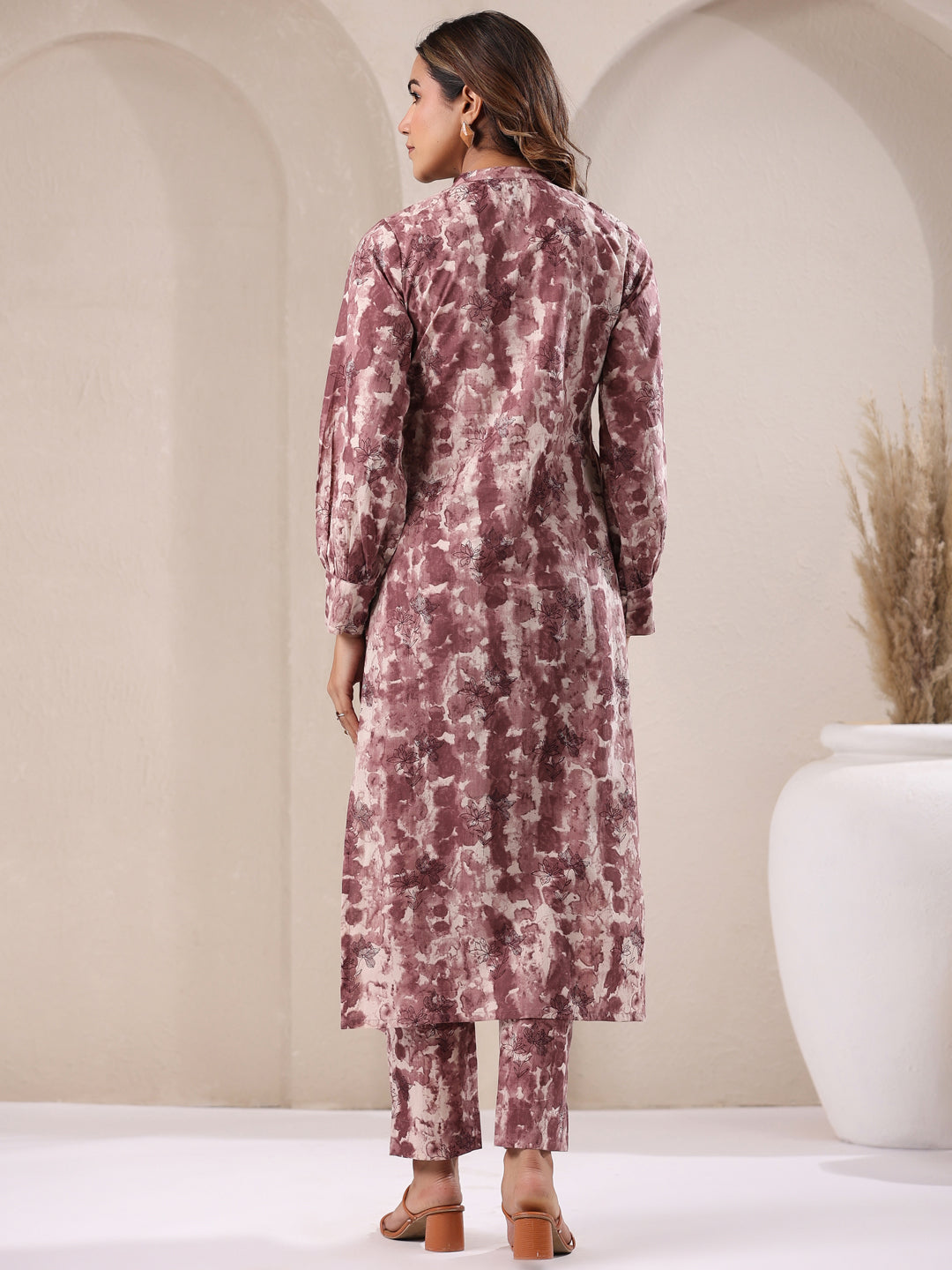Janasya Light Cotton Tie & dye Straight Kurta Set 