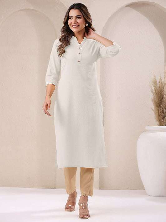 Janasya Light Cotton Solid Straight Kurta | Grab2Buy