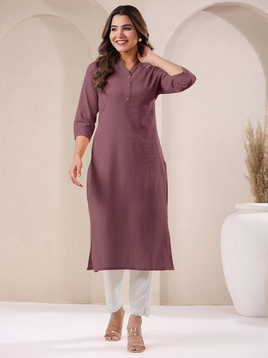 Janasya Light Cotton Solid Straight Kurta | Grab2Buy