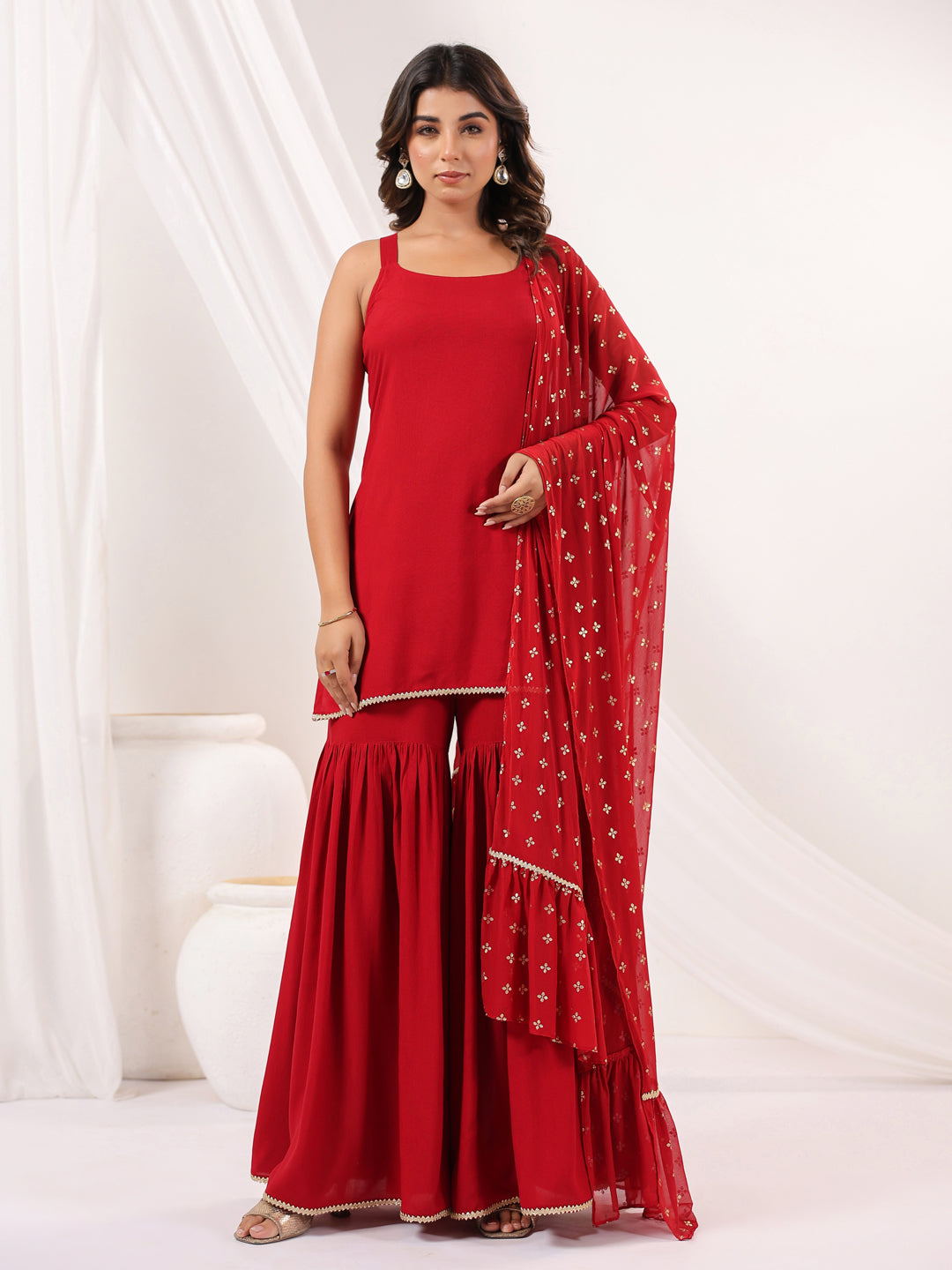 Janasya Dark Rayon Solid Straight Kurta Set 