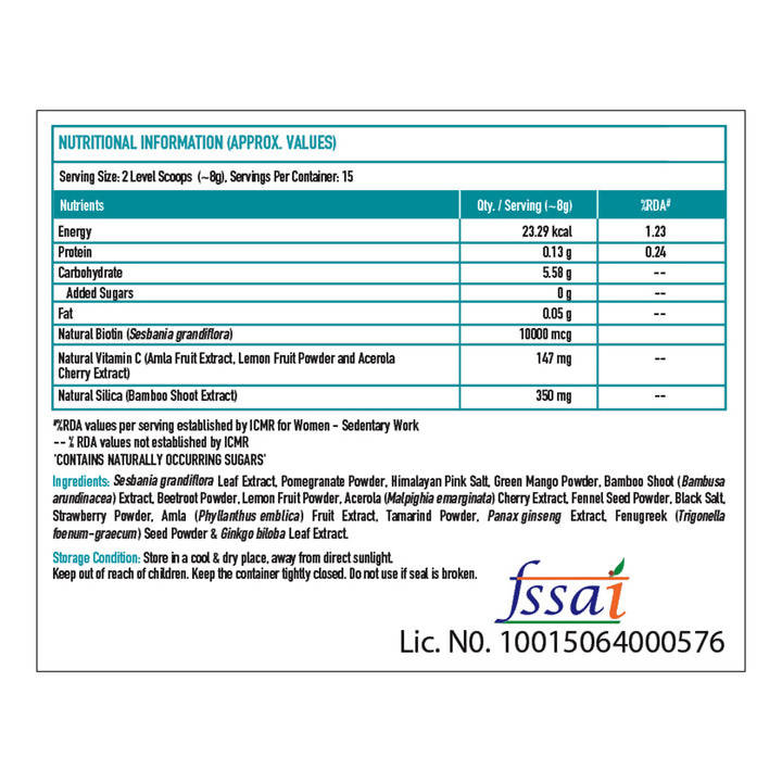 HK Vitals Plant Based Biotin Powder 