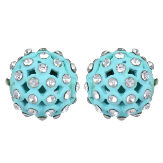 Trendoo Jewelry Gold Plated Stylish Blue Studs