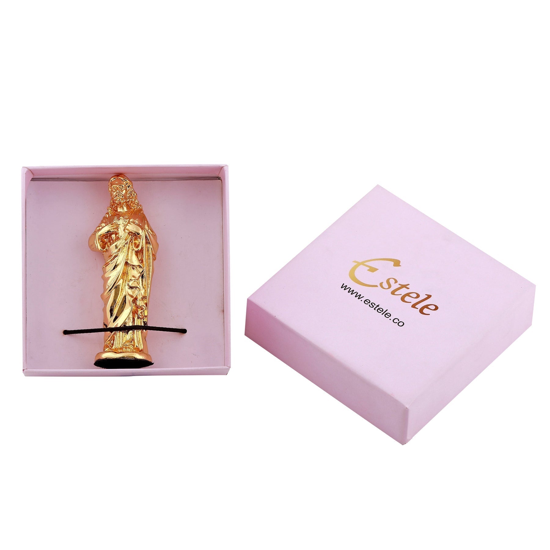 Estele Gold-Polished Almighty Jesus Christ Idol showpiece for Gifting/Home Decoration 