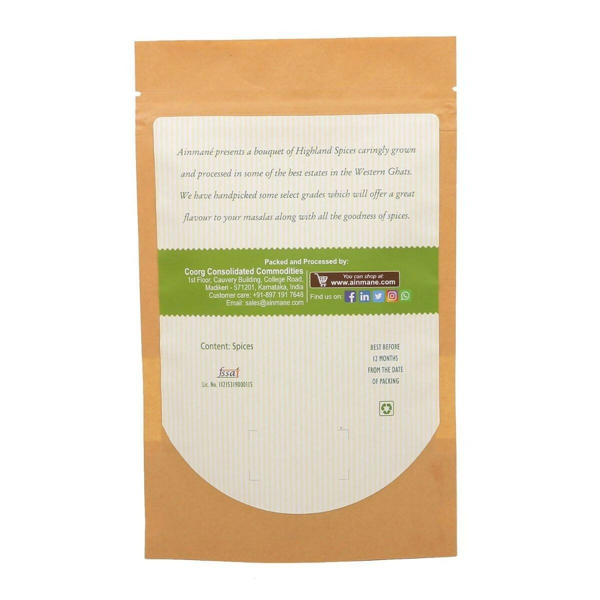 Ainmane Garbled Whole Black Pepper - Grab2buy