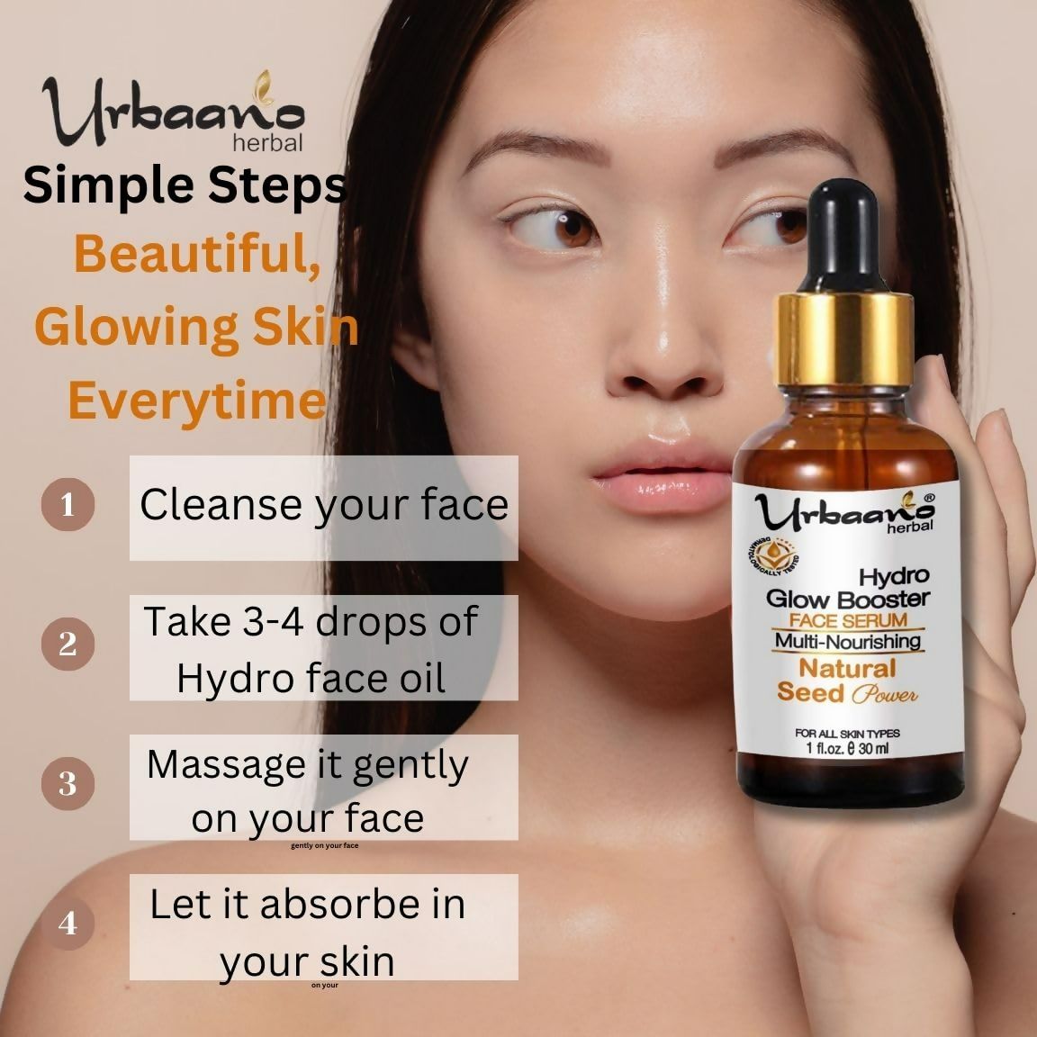Urbaano Herbal Hydro Glow Booster Face Serum Oil  Grab2Buy Urbaano Herbal Grab2Buy