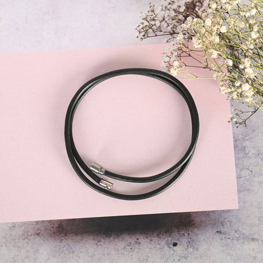 NVR Men Black Wraparound Bracelet | Grab2Buy
