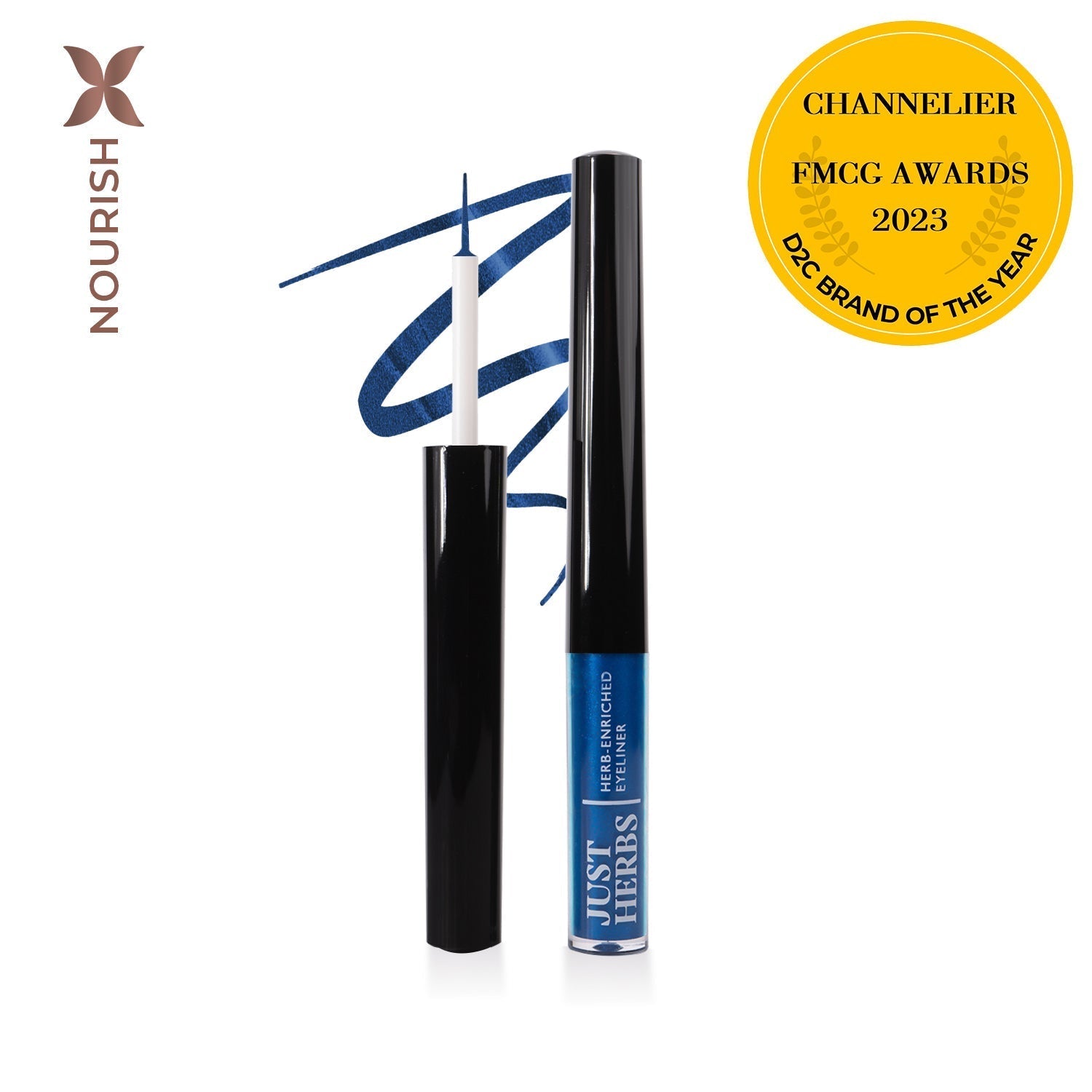 Herb-Enriched Waterproof Eyeliner Organic with Jojoba Oil & Vitamin E 