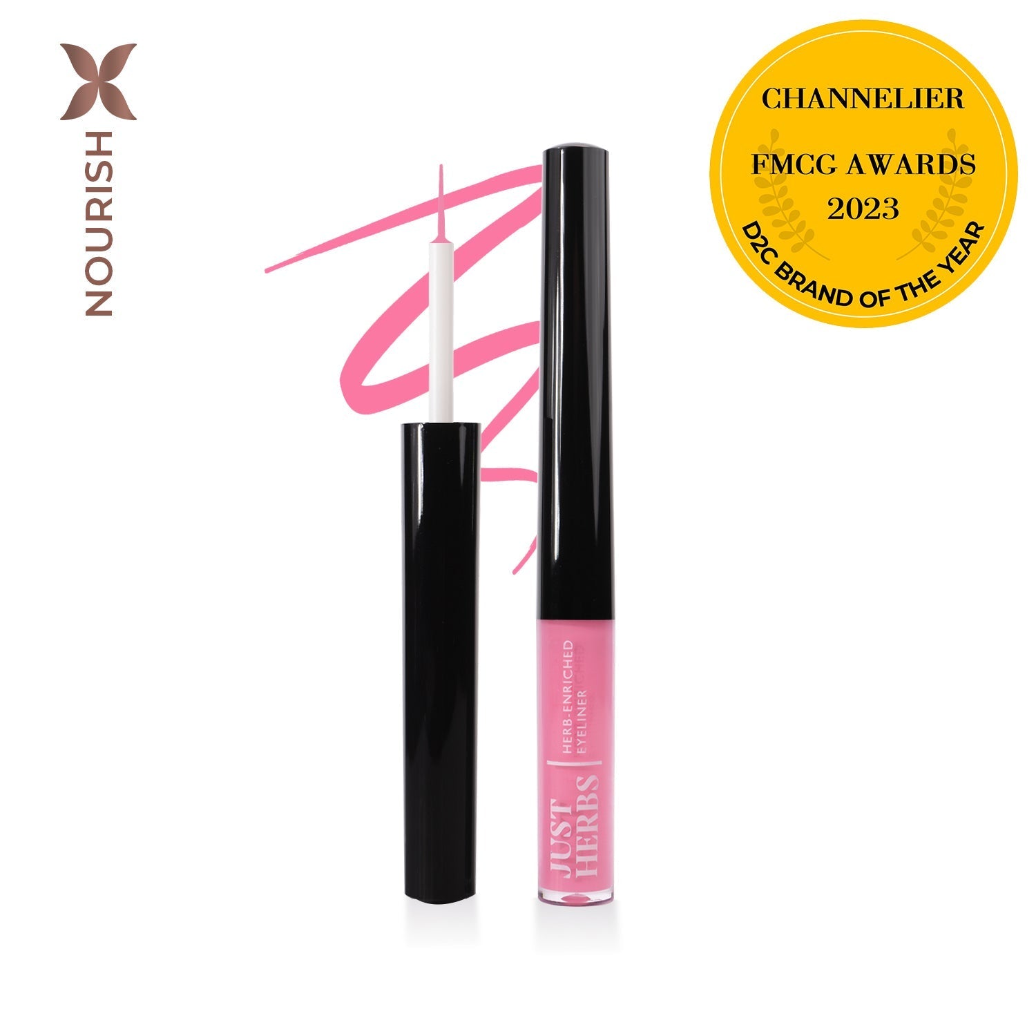 Herb-Enriched Waterproof Eyeliner Organic with Jojoba Oil & Vitamin E 