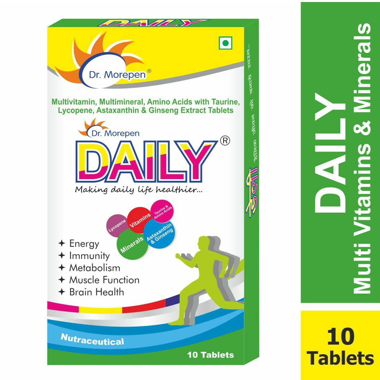 Dr. Morepen Daily Multivitamin Tablets for Women & Men, Multivitamins & Minerals Supplement 