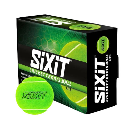 Sixit Lite Cricket Tennis Ball - Green (Pack of 6) 