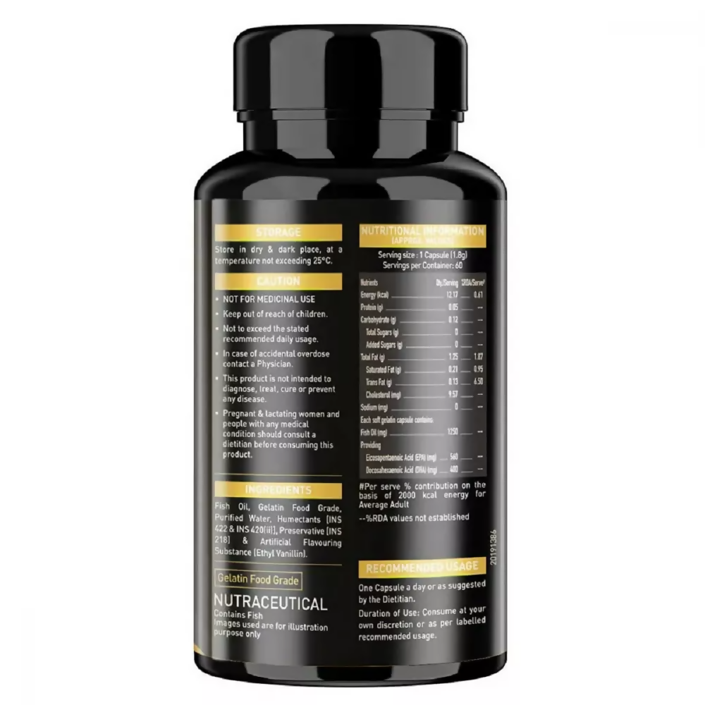 MuscleBlaze Omega 3 Fish Oil Gold Capsules 