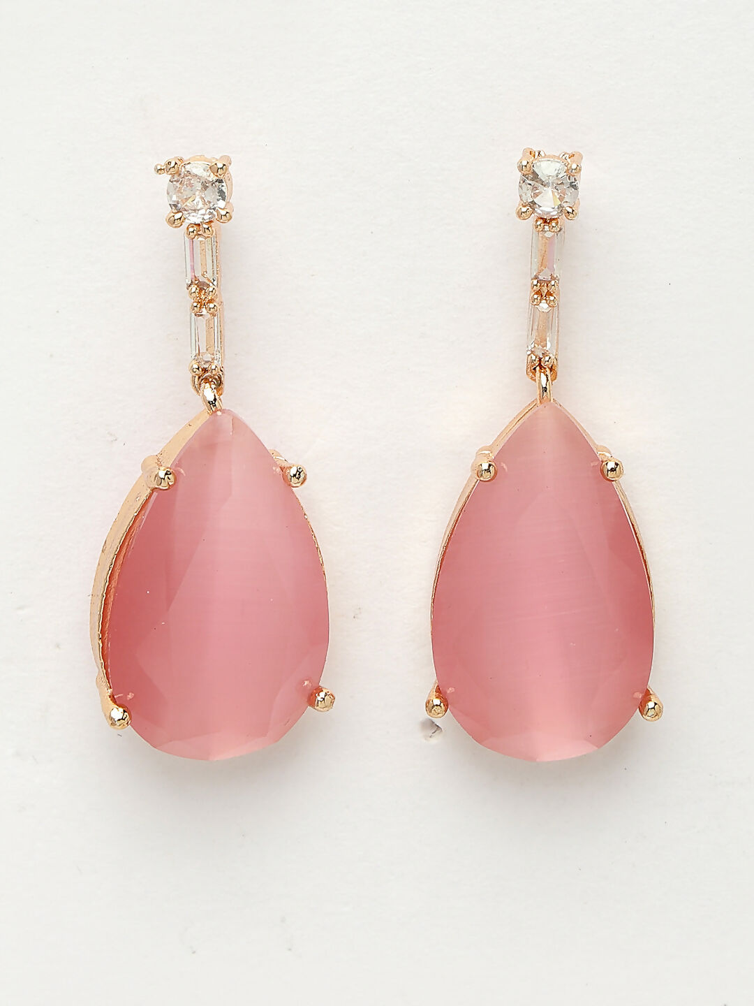 NVR Women's Rose Gold Artificial Stones Studded Handcrafted Jewellery Set - Grab2buy