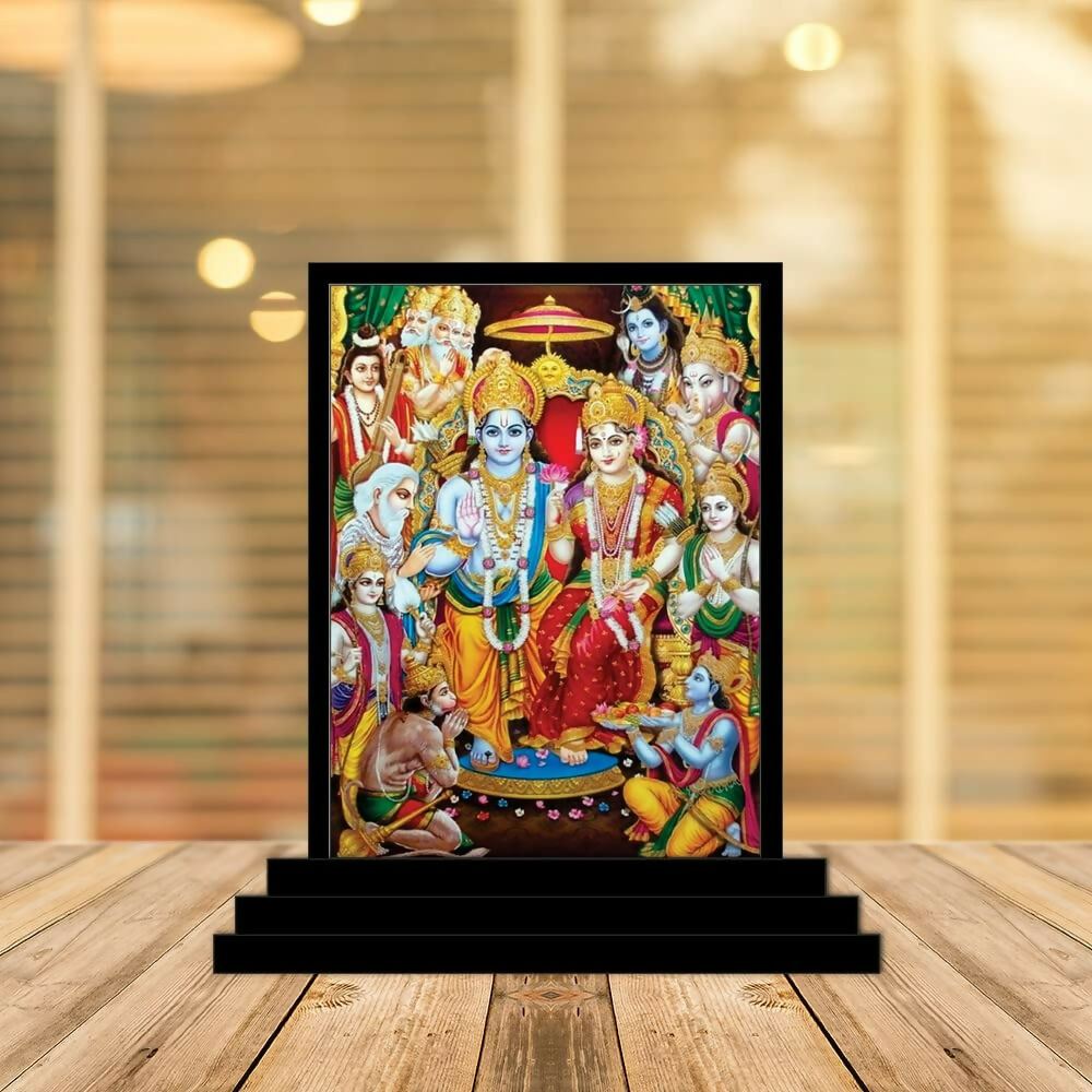 Vprint Quality Ram Darbar Wooden Car Dashboard Idol - Grab2buy