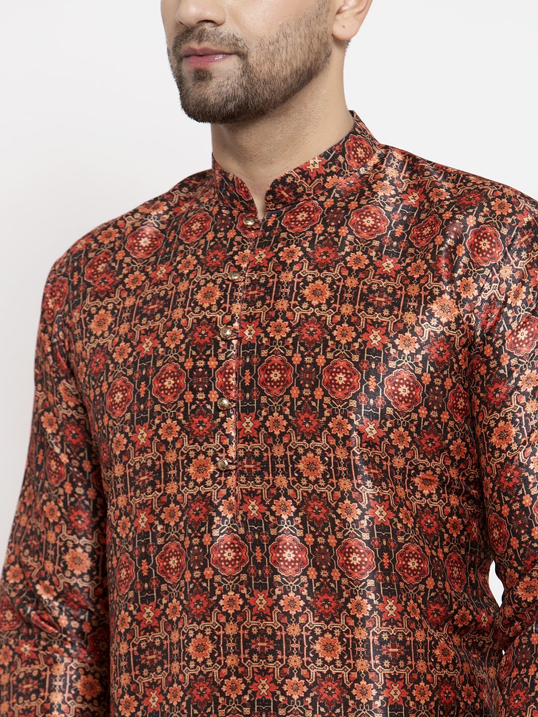 Jompers Men Multi-colour Printed Kurta Only