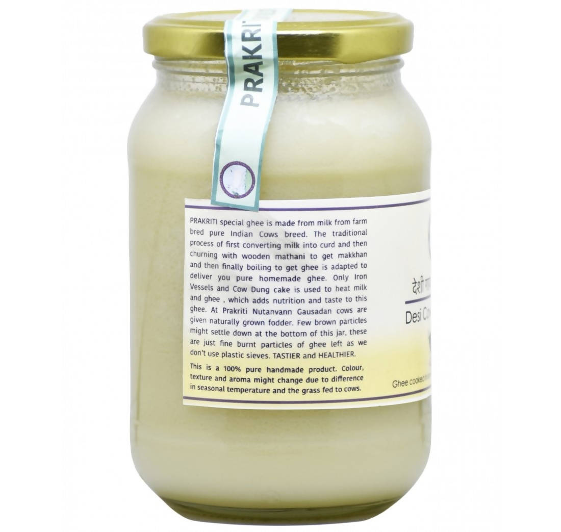 Prakriti Desi Cow Bilona Ghee | Organic Desi Cow Ghee | Pure organic ghee, traditionally-churned, chemical-free, granular ghee, nutritious by nature 