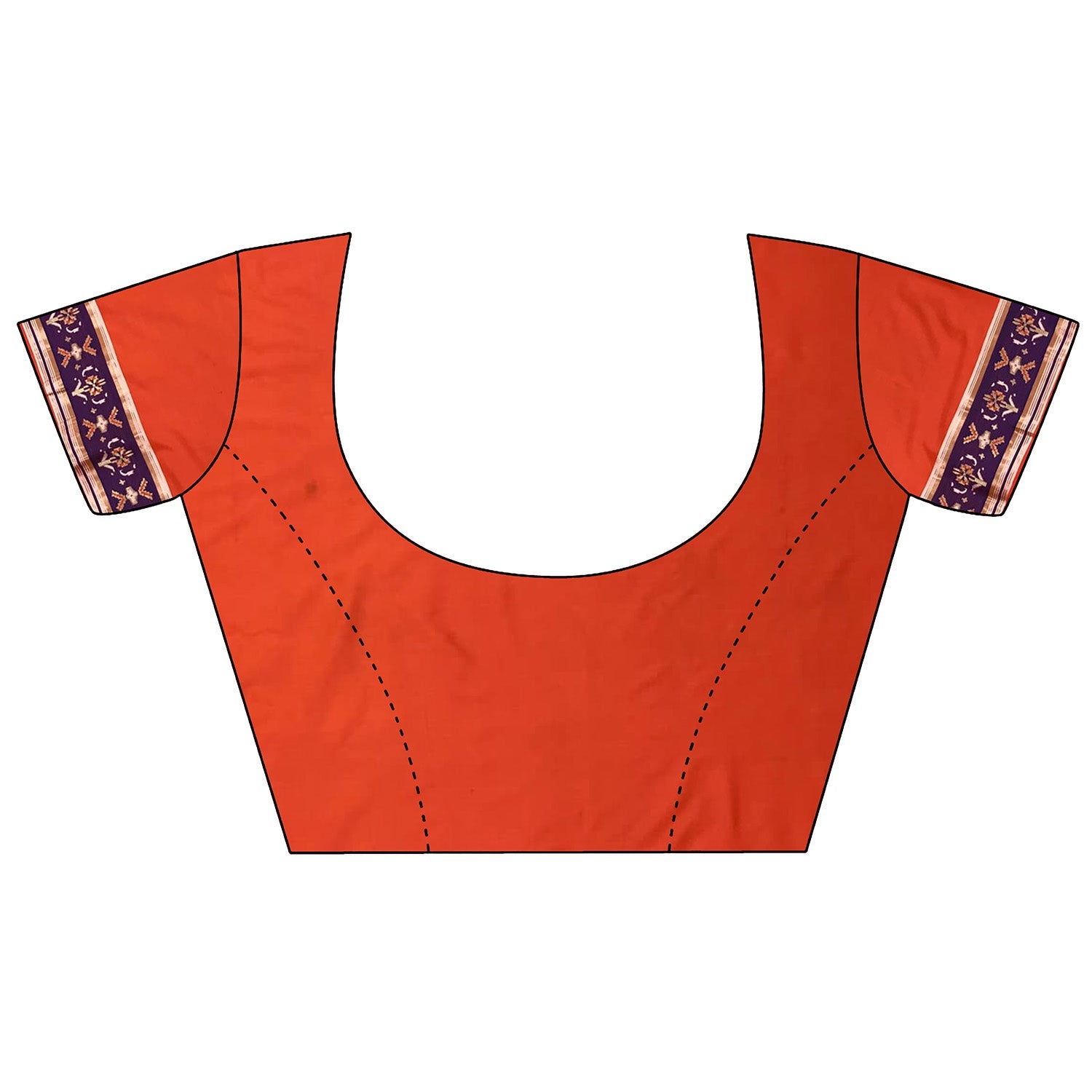 Joban Fashion Orange Banarasi Silk Motifs Inspired By Nature Saree