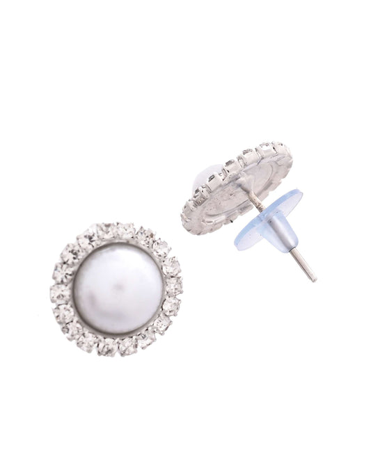 Jewels Nest imeless White Pearl Necklace with Matching Studs Jewels Nest