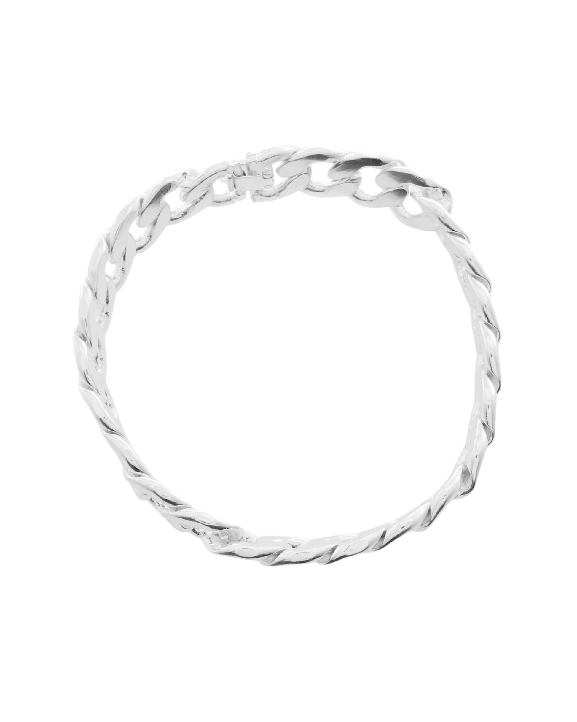 Jewels Nest Stylish Silver-Plated Chain Bracelet - Swadesiicart