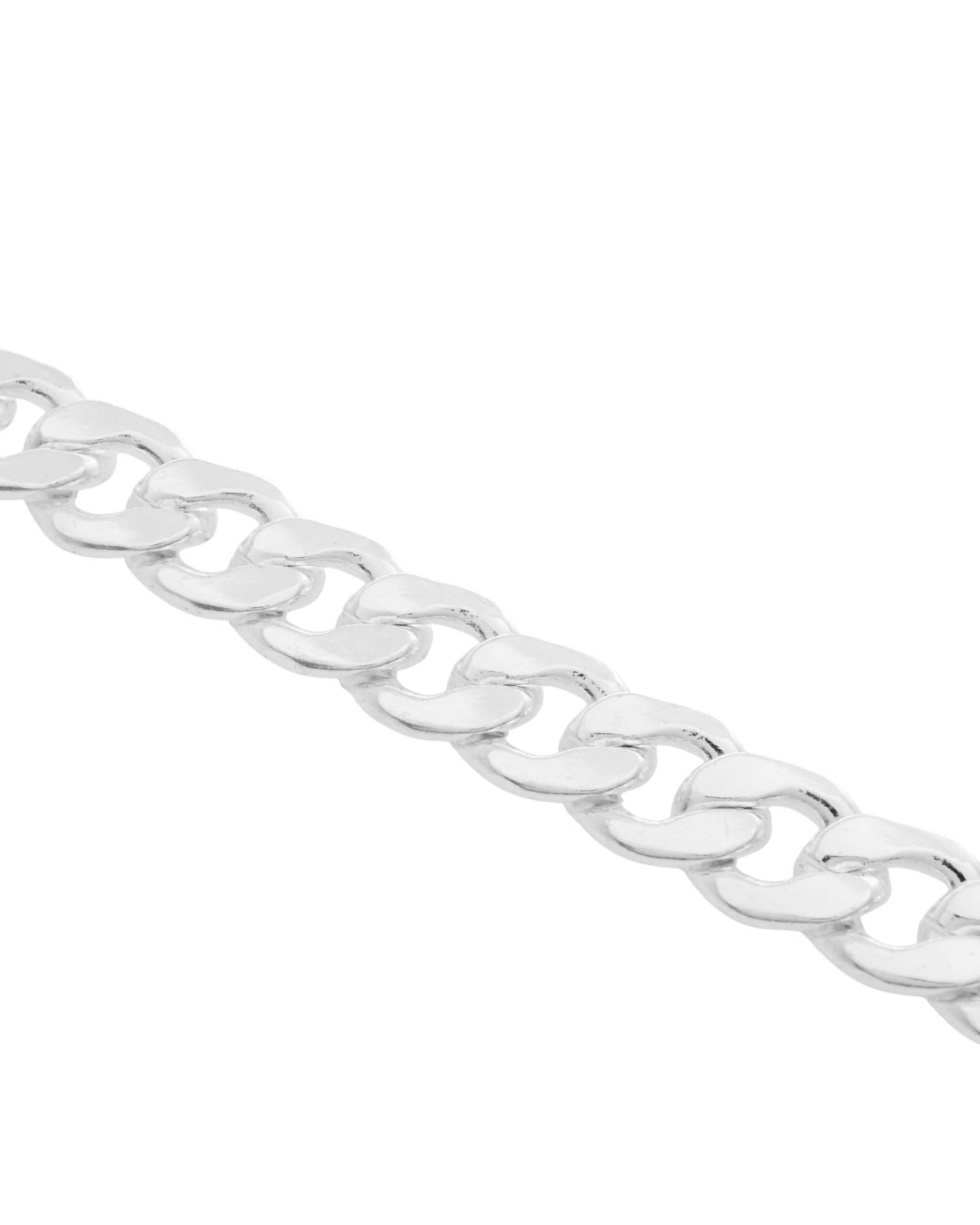 Jewels Nest Stylish Silver-Plated Chain Bracelet - Swadesiicart