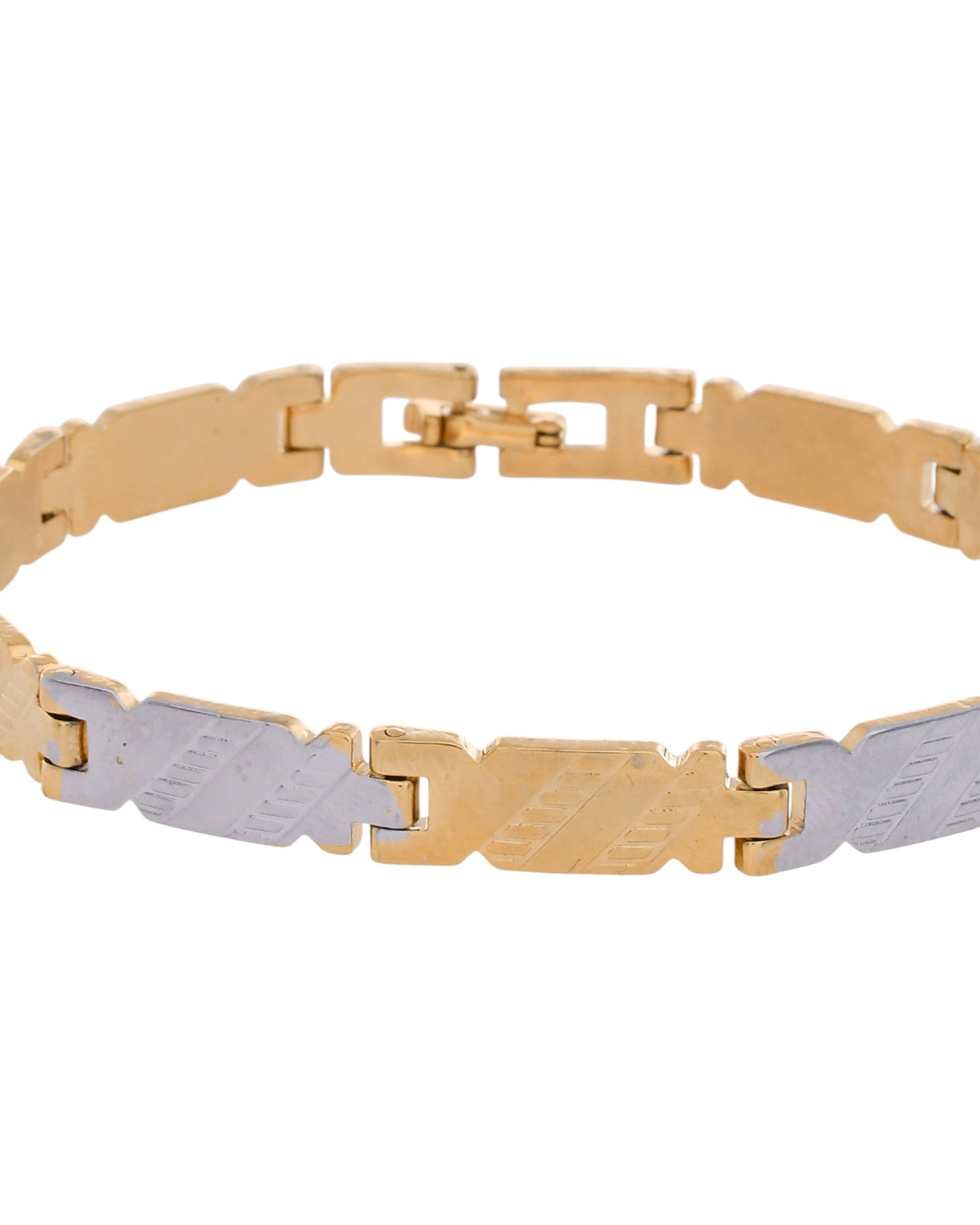 Jewels Nest Elegant Two-Tone Gold & Silver Bracelet Jewels Nest