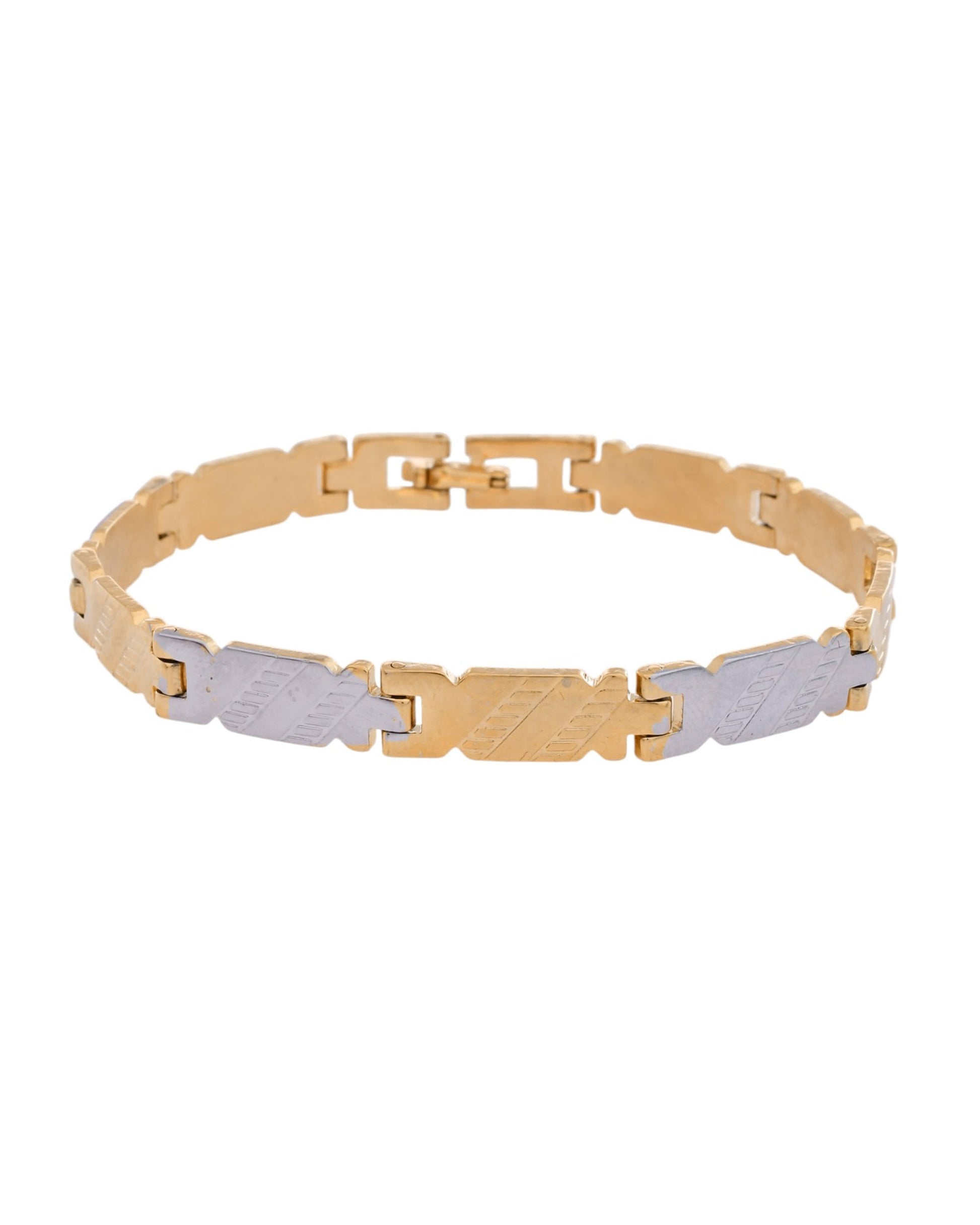 Jewels Nest Elegant Two-Tone Gold & Silver Bracelet Jewels Nest