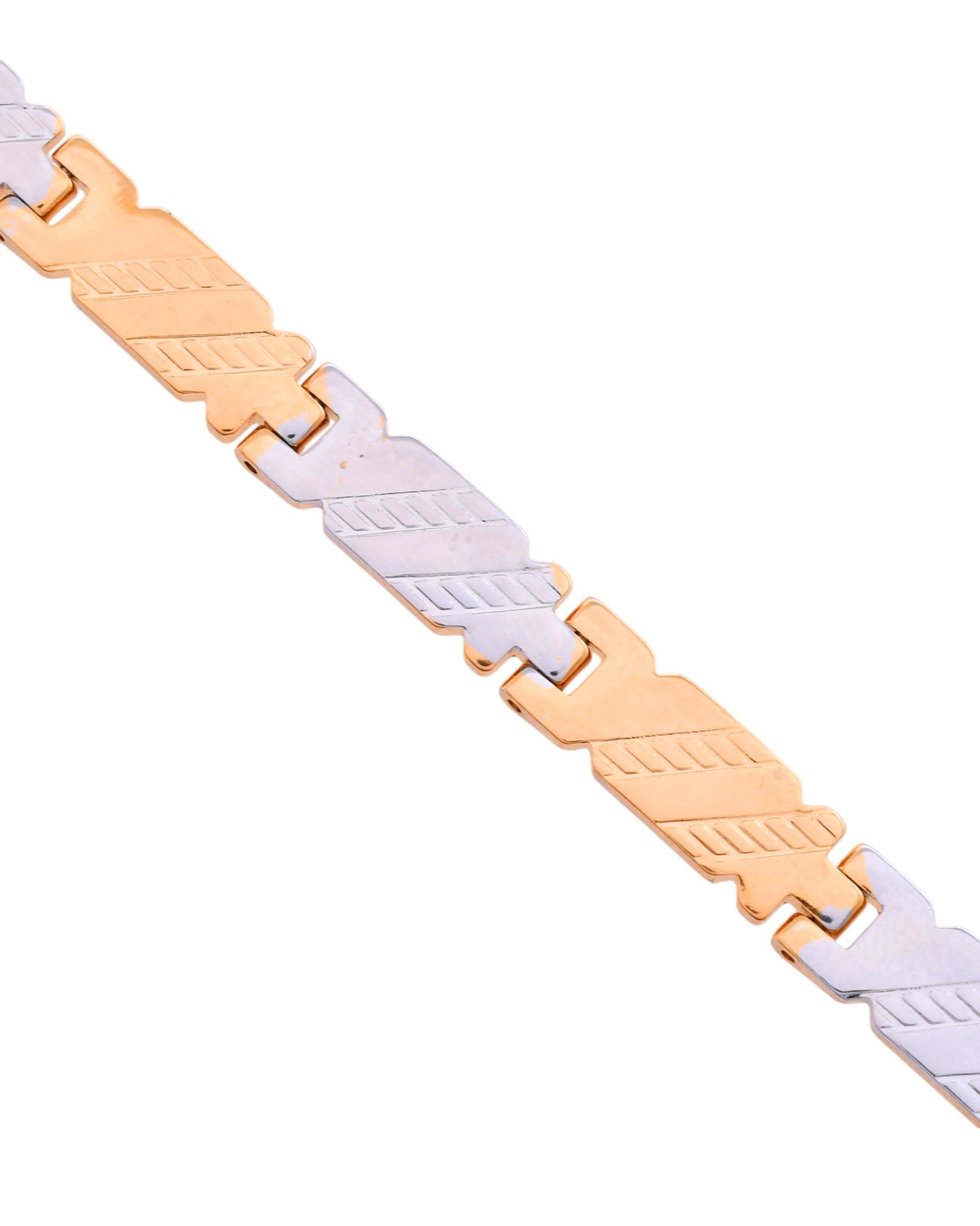 Jewels Nest Elegant Two-Tone Gold & Silver Bracelet Jewels Nest