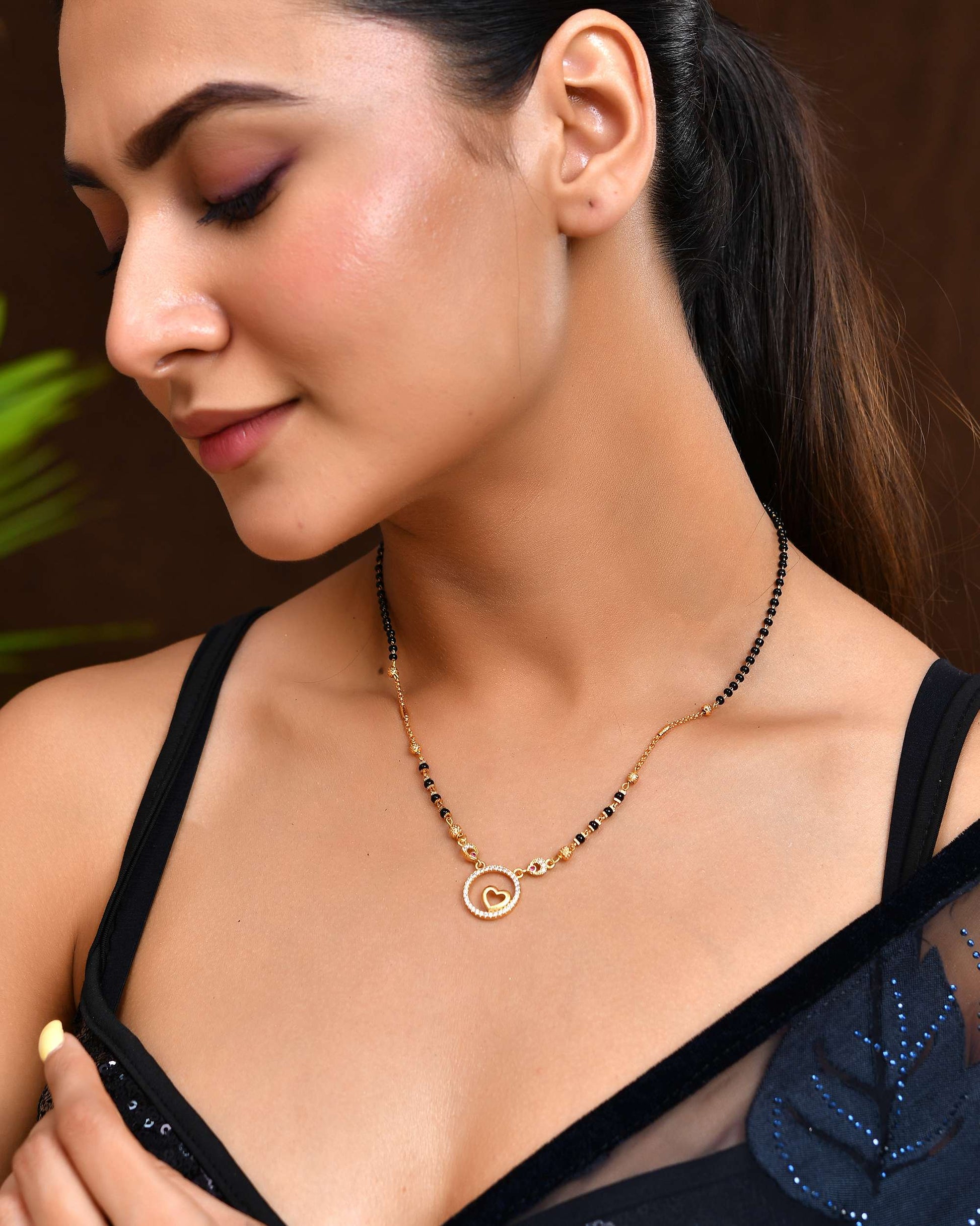 Jewels Nest Everyday Wear Mangalsutra with Love Symbol Pendant 